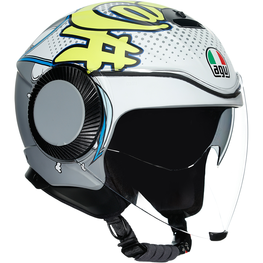 AGV - Casque Orbyt Vibes Blanc / Gris Mat / Jaune