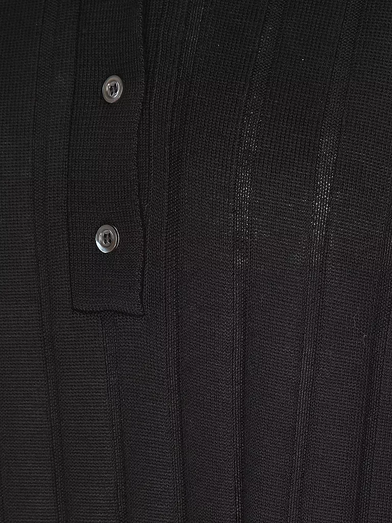 OFFICINE GENERALE Poloshirt 3/4 Arm schwarz