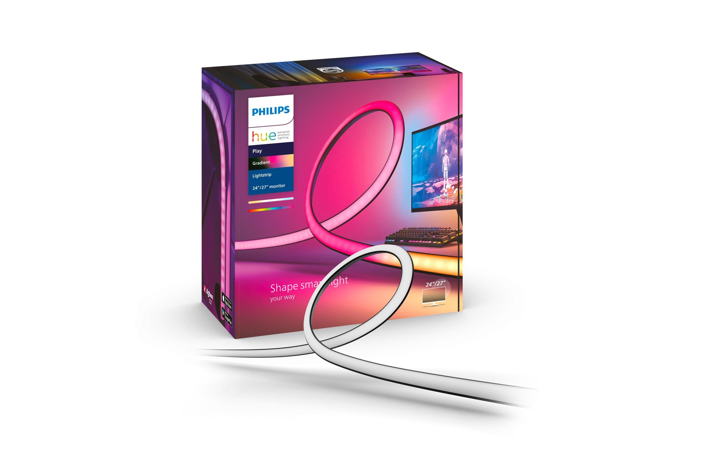 Play Gradient PC Lightstrip 24/27 Zoll<br>Smarte Hintergrundbeleuchtung für Monitore