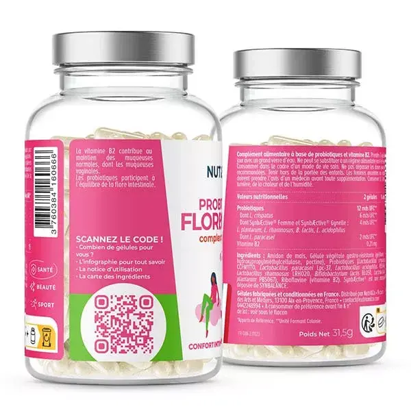 Nutri&Co Probiótico Flora Íntima Conforto e Saúde Vaginal 60 cápsulas