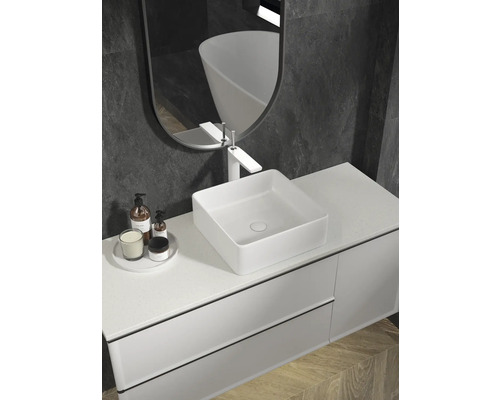 Jungborn opzetwastafel THREE 37 x 37 cm glanzend wit incl. keramische afvoerplug
