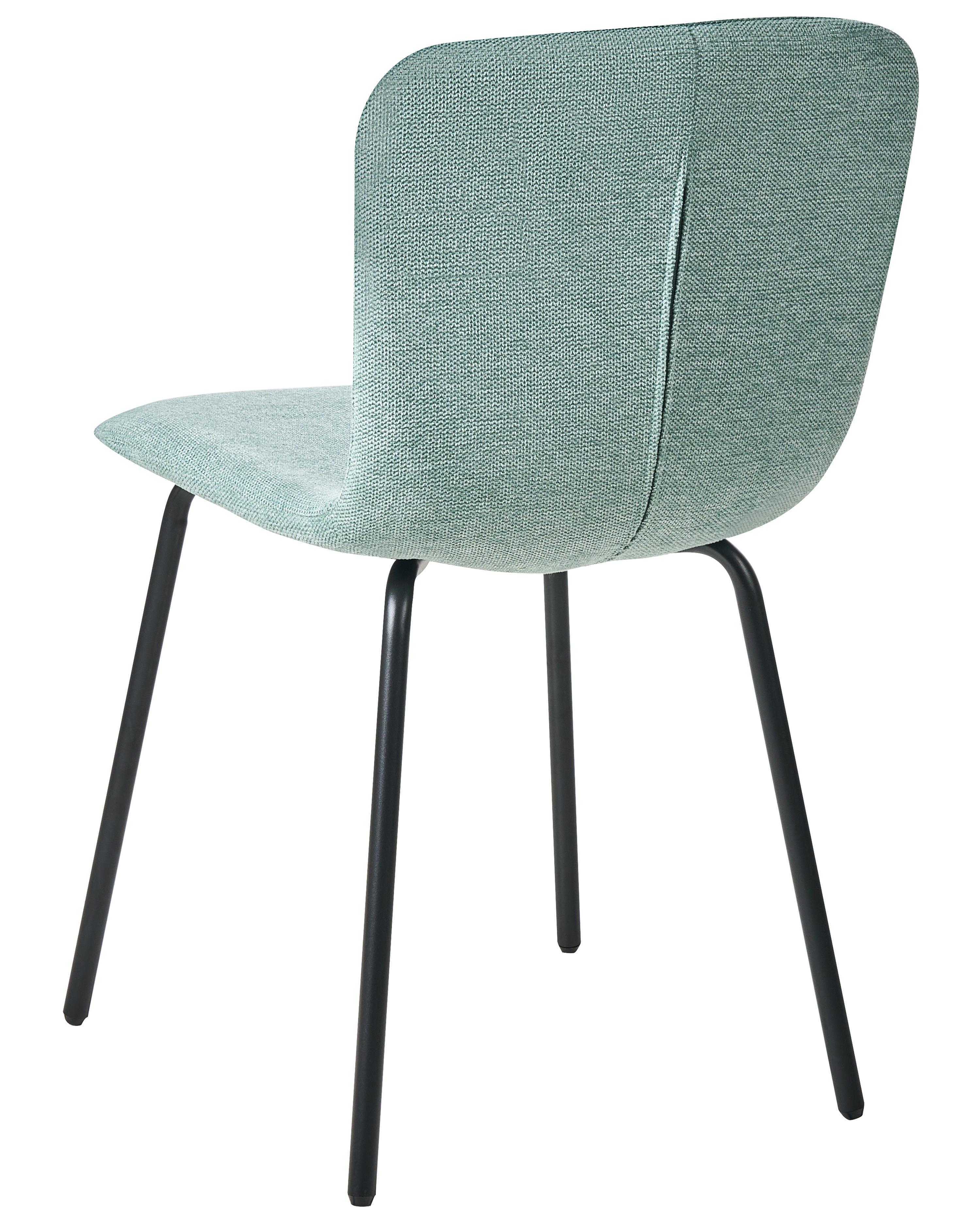 Set van 4 eetkamerstoelen CALDWELL Stof Mintgroen