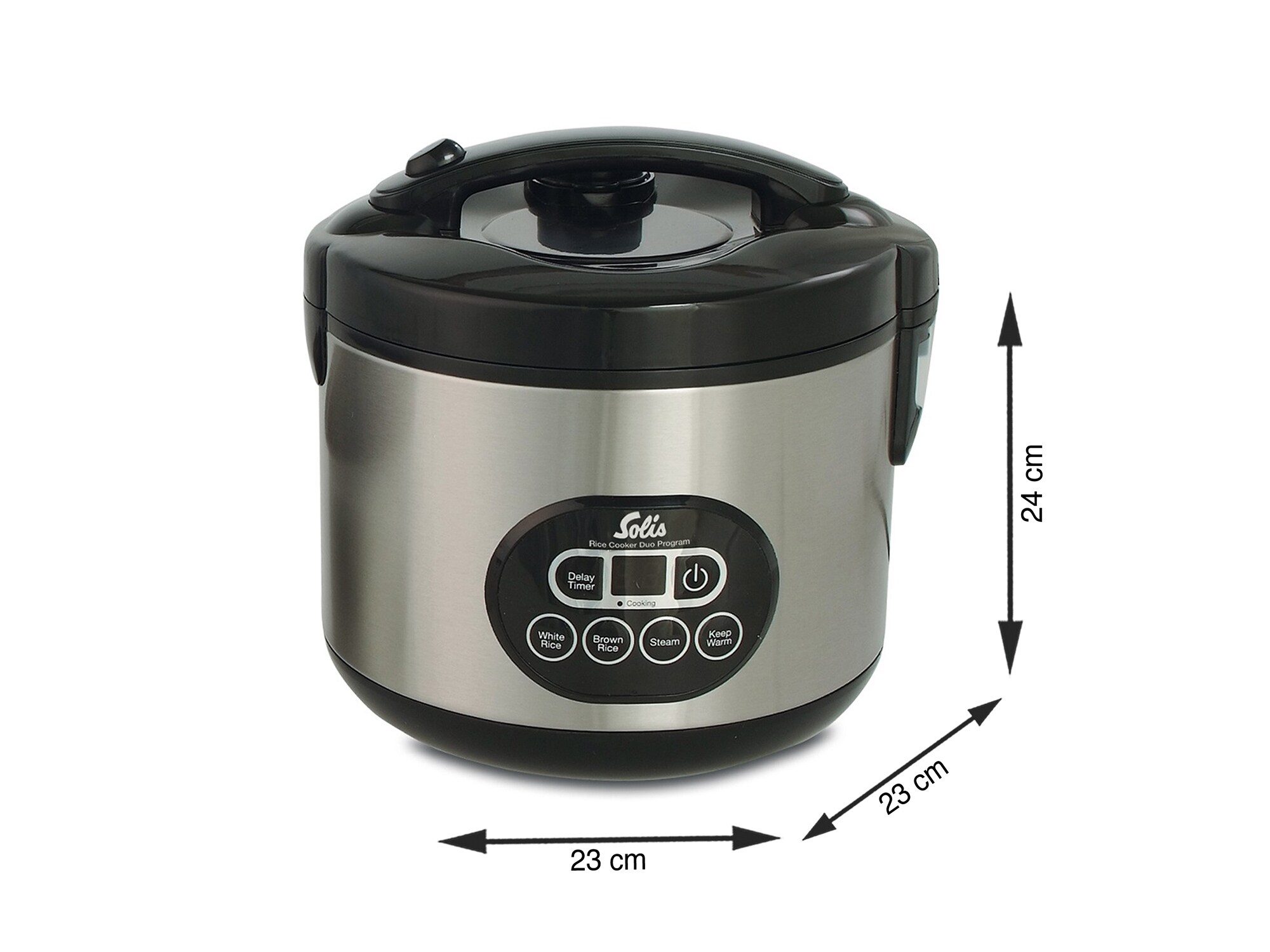 Solis Reiskocher & Dampfgarer 500 W, 1,2L Volumen, Timer, Beschichtung