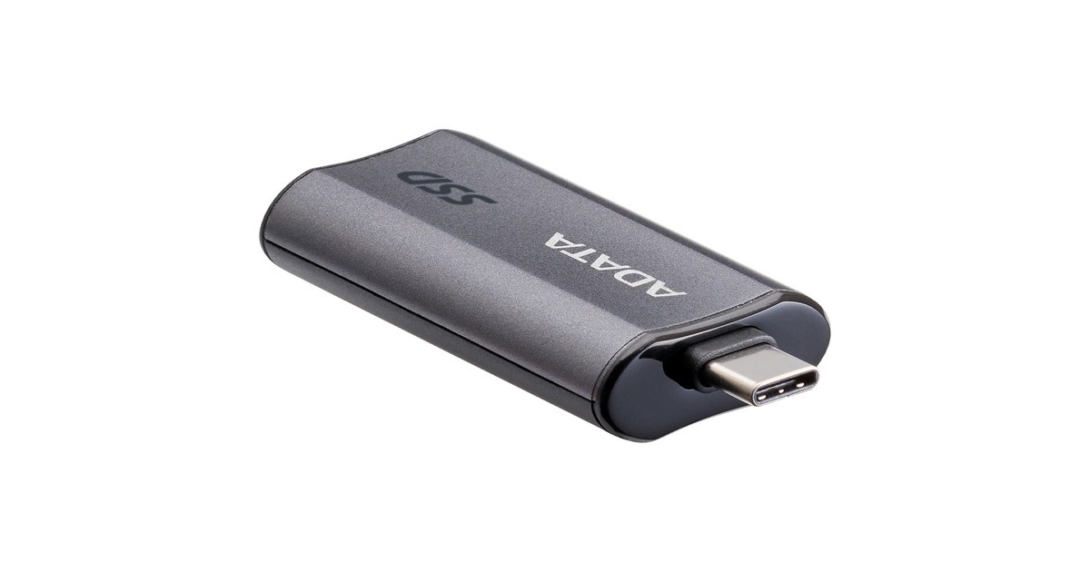 ADATASC750 1 TB externe SSD  (Titanium, SC750-1000G-CCBK, USB-C 3.2 (10 Gbit/s))