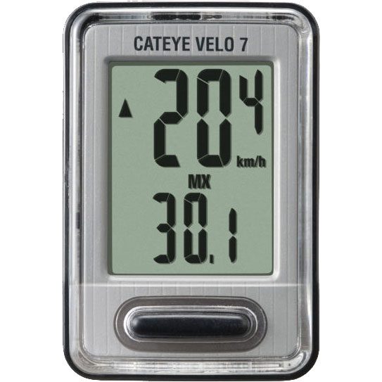 CatEye Velo 7 Fahrradcomputer silber