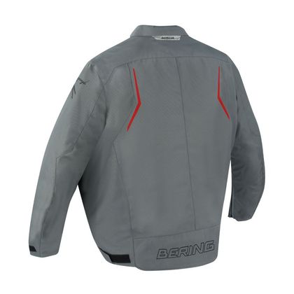 Blouson Bering DUNDY KING SIZE - Gris / Rouge