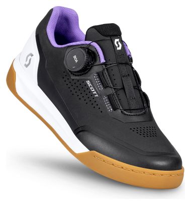 Chaussures Pédales Plates Femme Scott Volt Evo Flat Boa Noir/Blanc