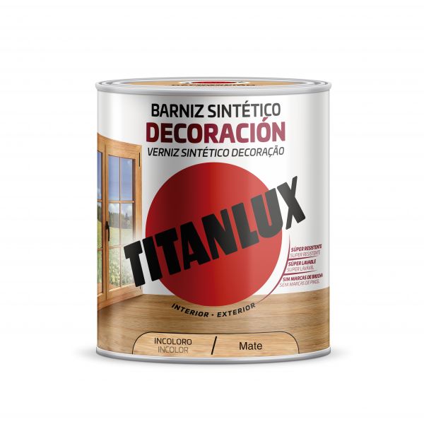 Titan Verniz Sintetico Decoraçao Mate Incolor 4L