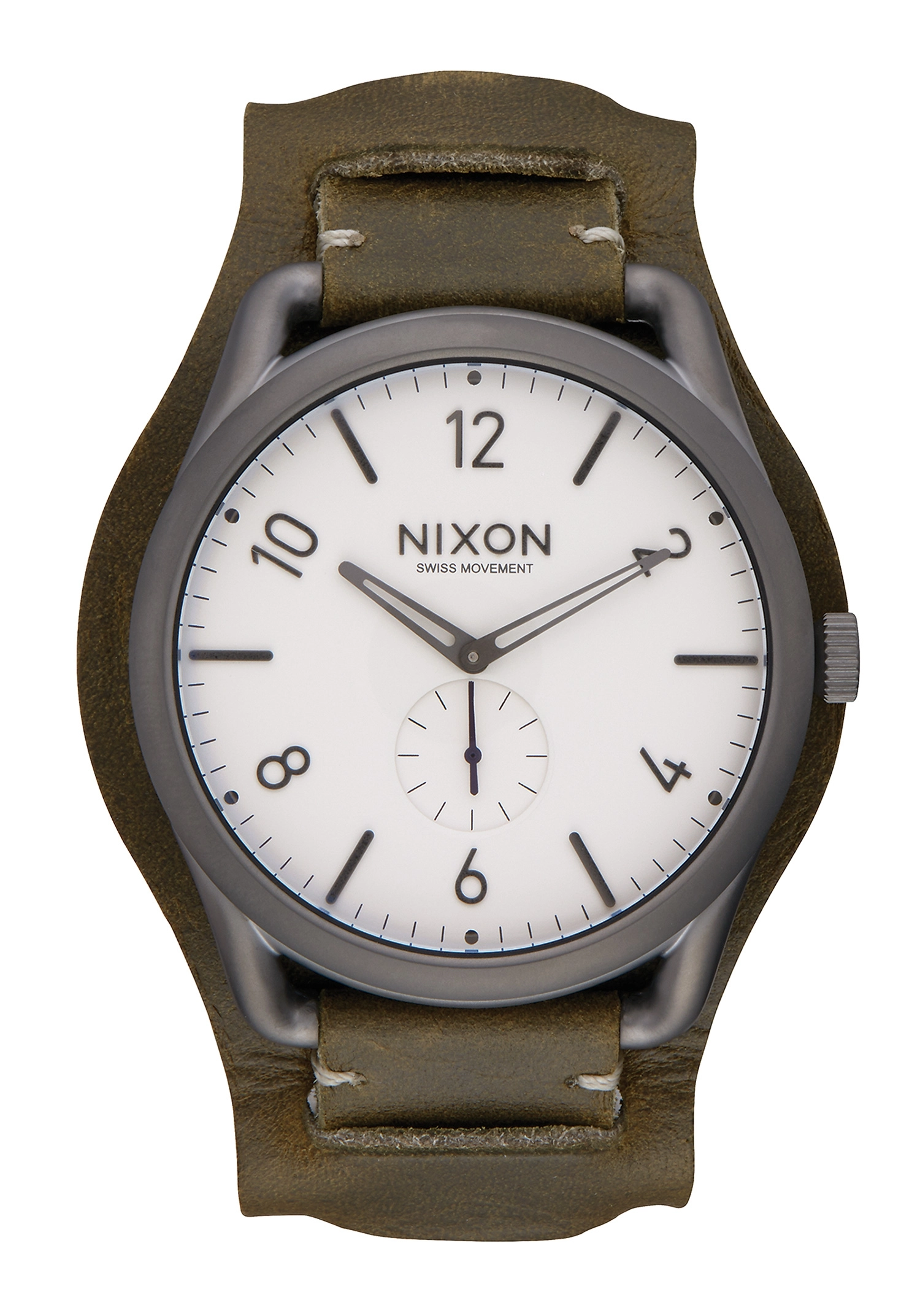 Nixon The C45 Leather Gunmetal / Surplus Cuff A4652389
