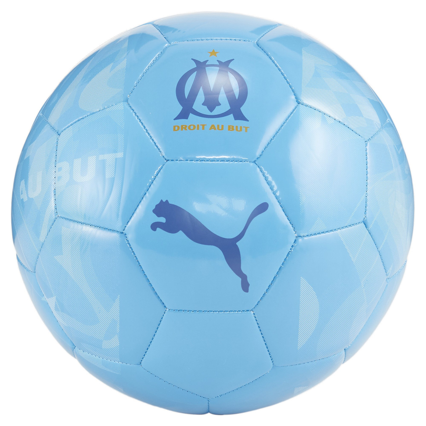 PUMA Olympique Marseille Pre-Match Voetbal Maat 5 Blauw Donkerblauw Goud
