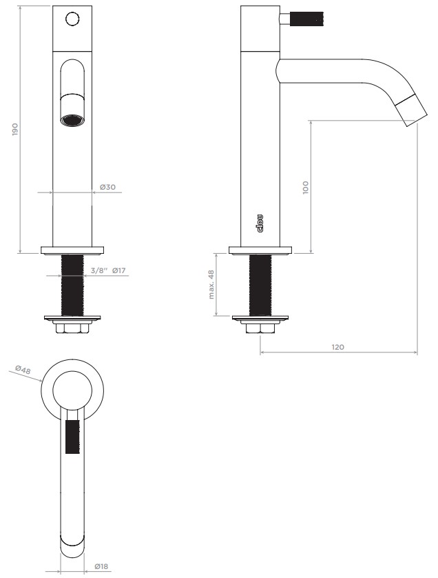 Clou Freddo 2 fonteinkraan L-size RVS geborsteld