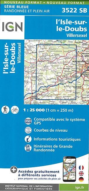 IGN - 3522 SB ISLE SUR LE DOUBS 1 25 000