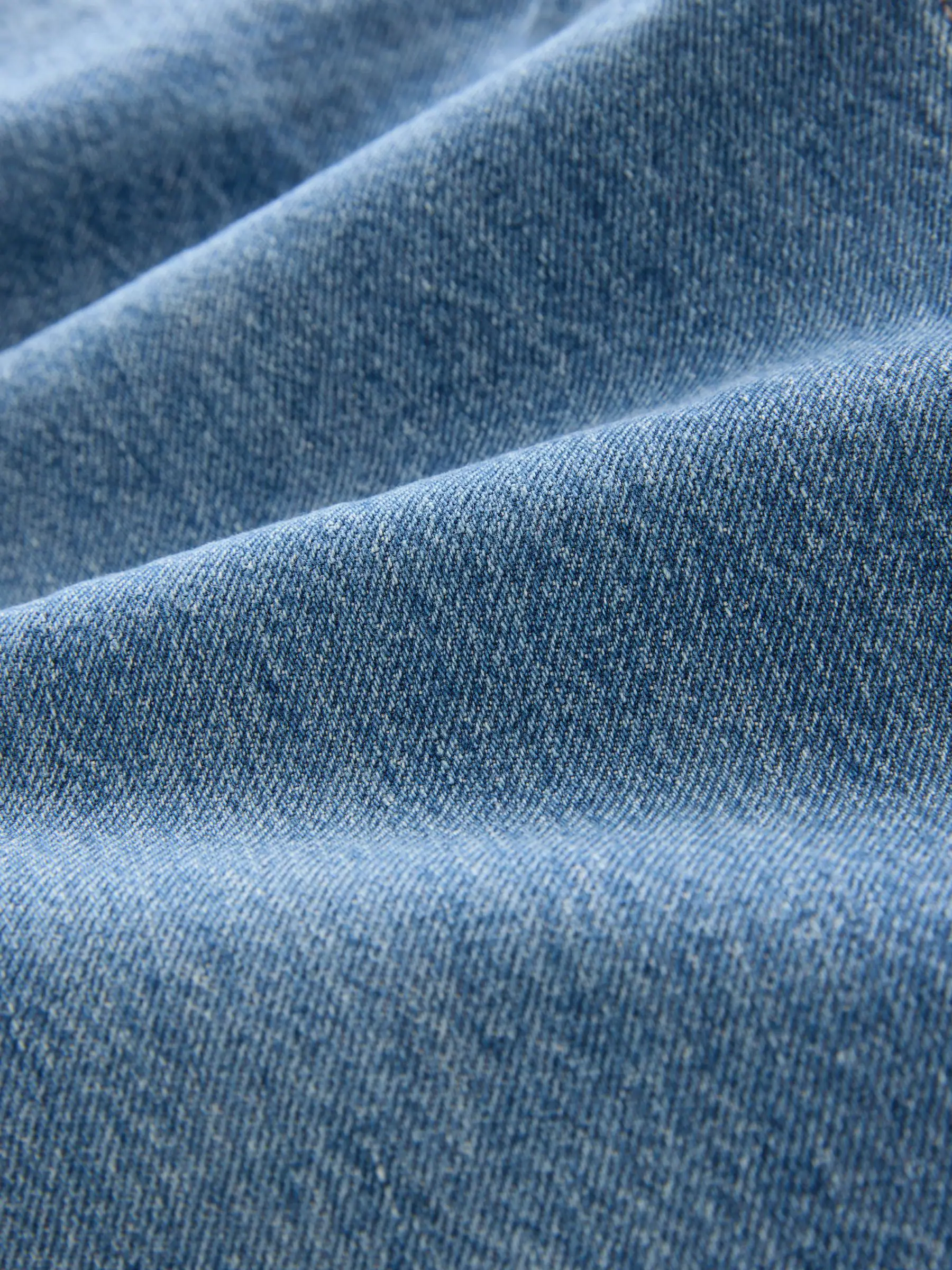 Mid wash - 100% Cotton Balloon Barrel Jeans