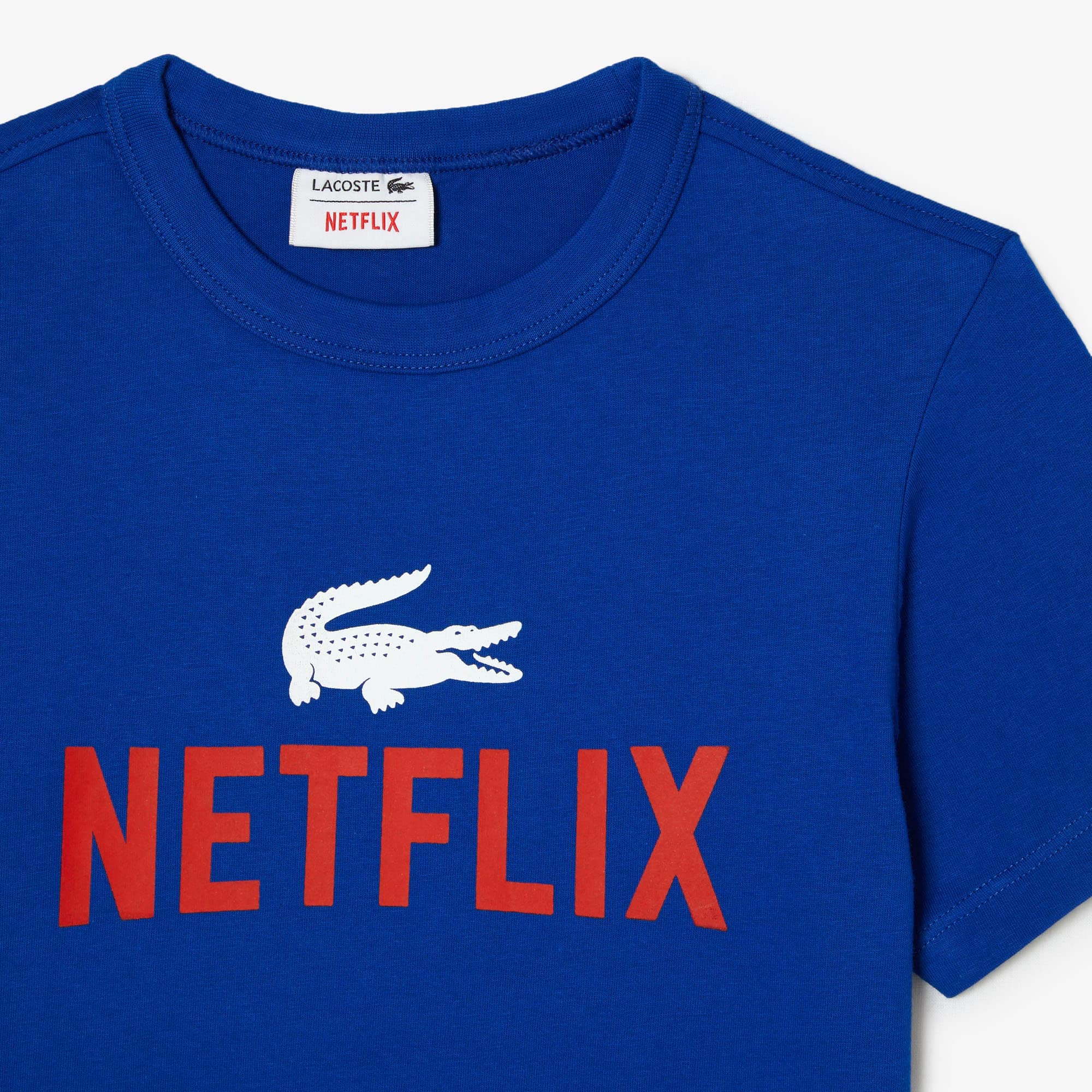 T-shirt enfant Lacoste x Netflix avec imprimé en coton biologique T-Shirts & Chemises - Bleu - Lacoste - Enfant