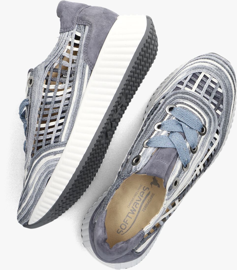 blauwe softwaves lage sneakers ariana