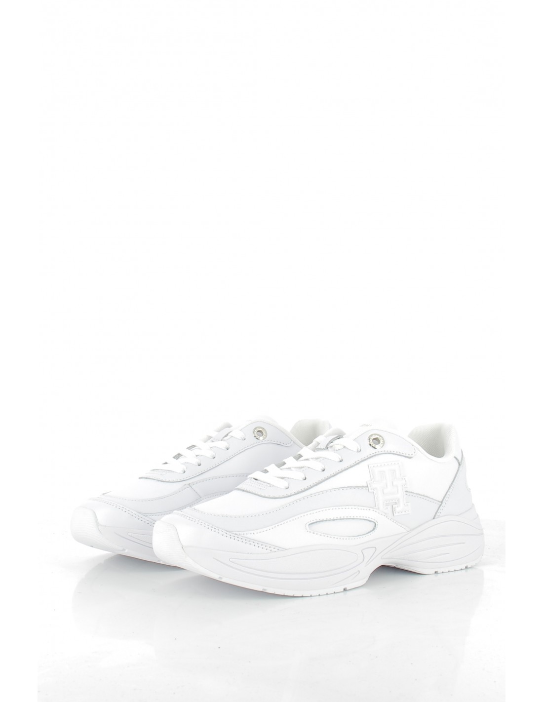 tommy hilfiger Sneakers Femme casual leather runne Blanc