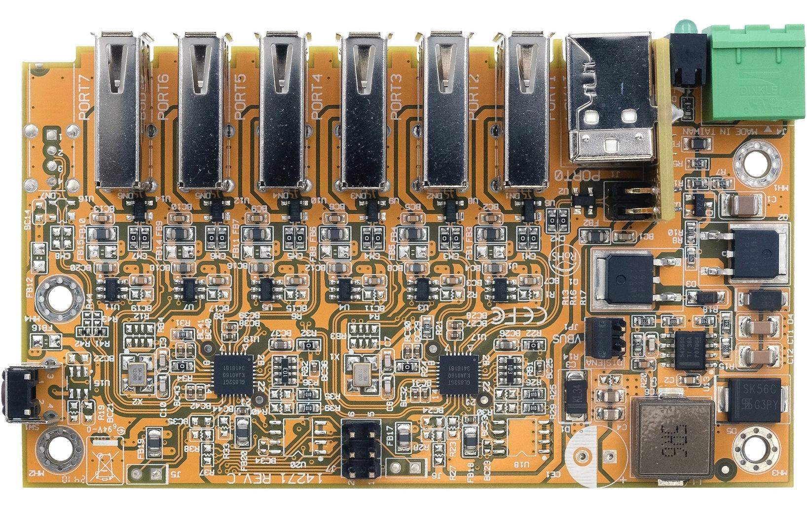 USB-Hub EX-1596HMVS-PL<br>Managed 6-Port USB 2.0 HUB-Platine mit 15KV ESD Überspannungsschutz