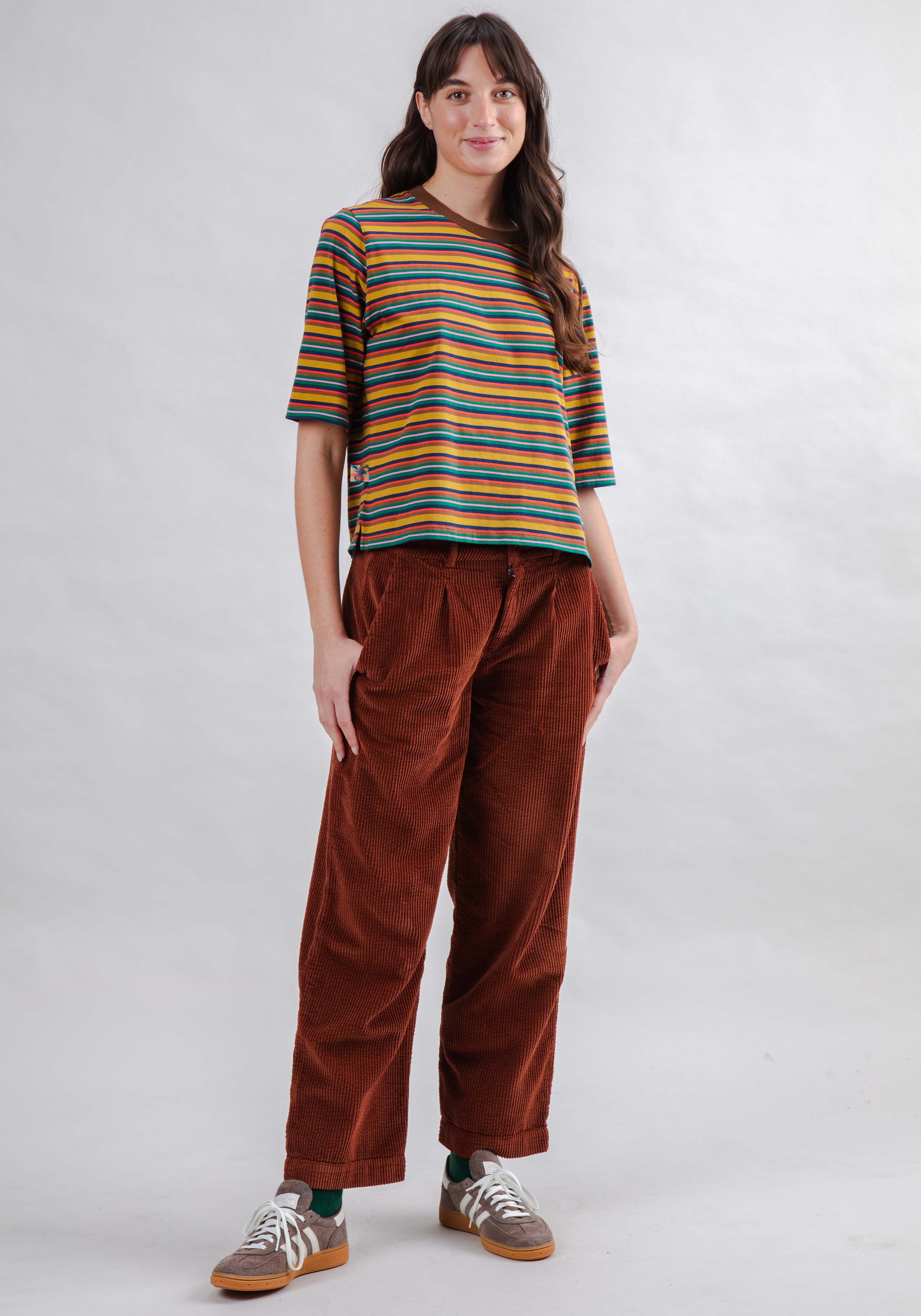 Brava Fabrics T-Shirt Stripes Squared Tee Multicolor