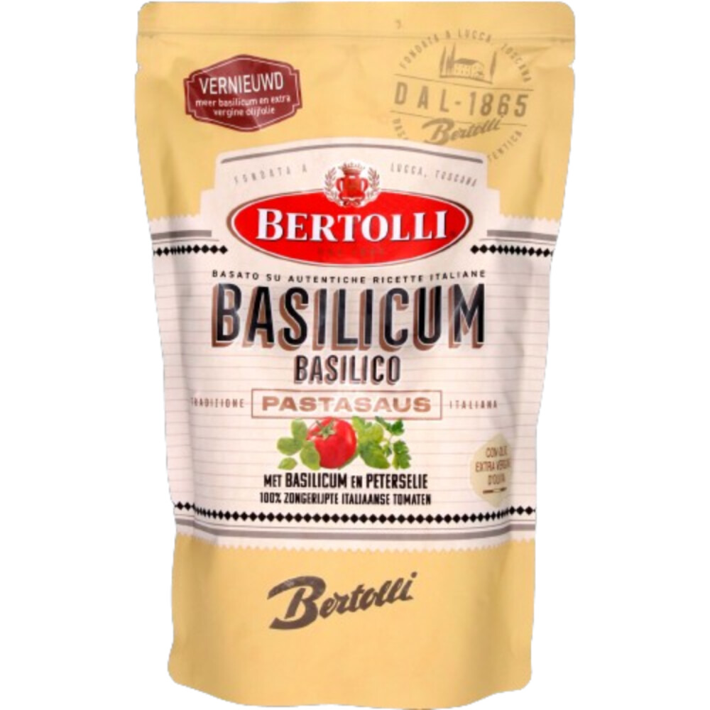 Bertolli Pastasaus Zak Basilicum Basilico460 gr