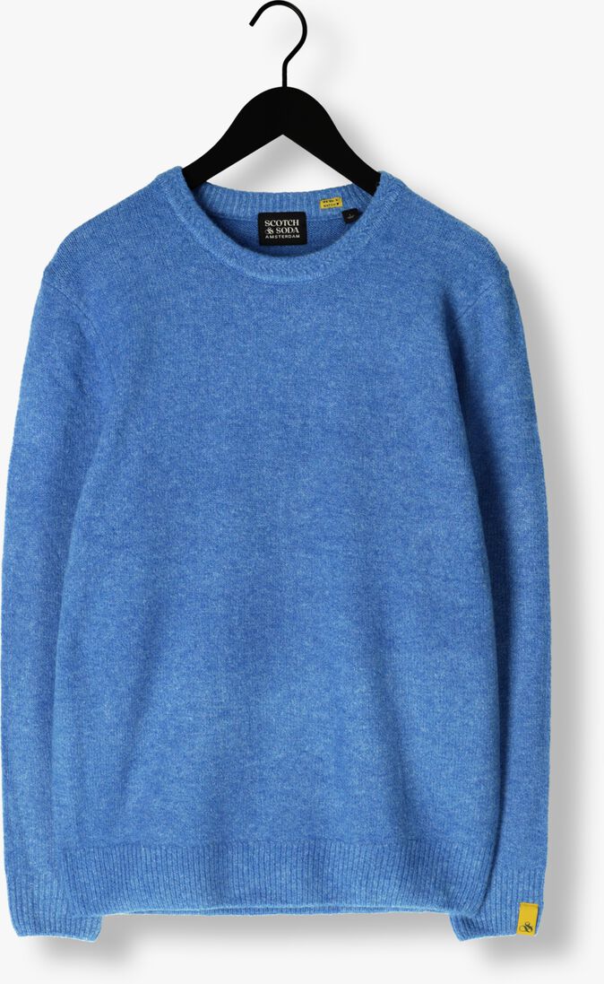 SCOTCH & SODA blauwe scotch & soda trui regular fit softy-knit melange pull