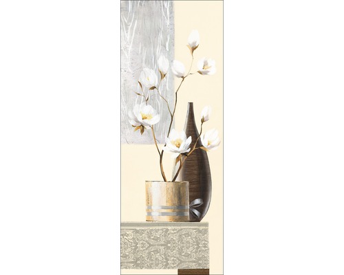 Canvas schilderij Bruine Ovale Vaas II 27x77 cm