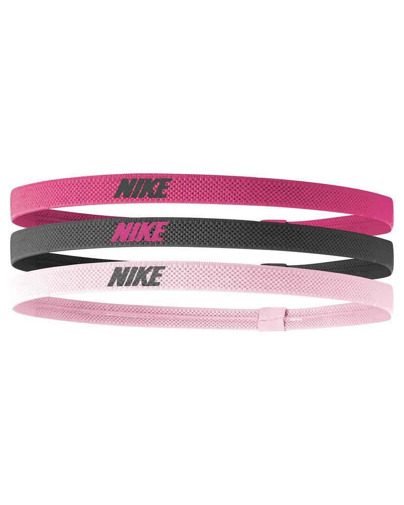 Lot de 3 bandeaux Nike Elastic Rose & Noir