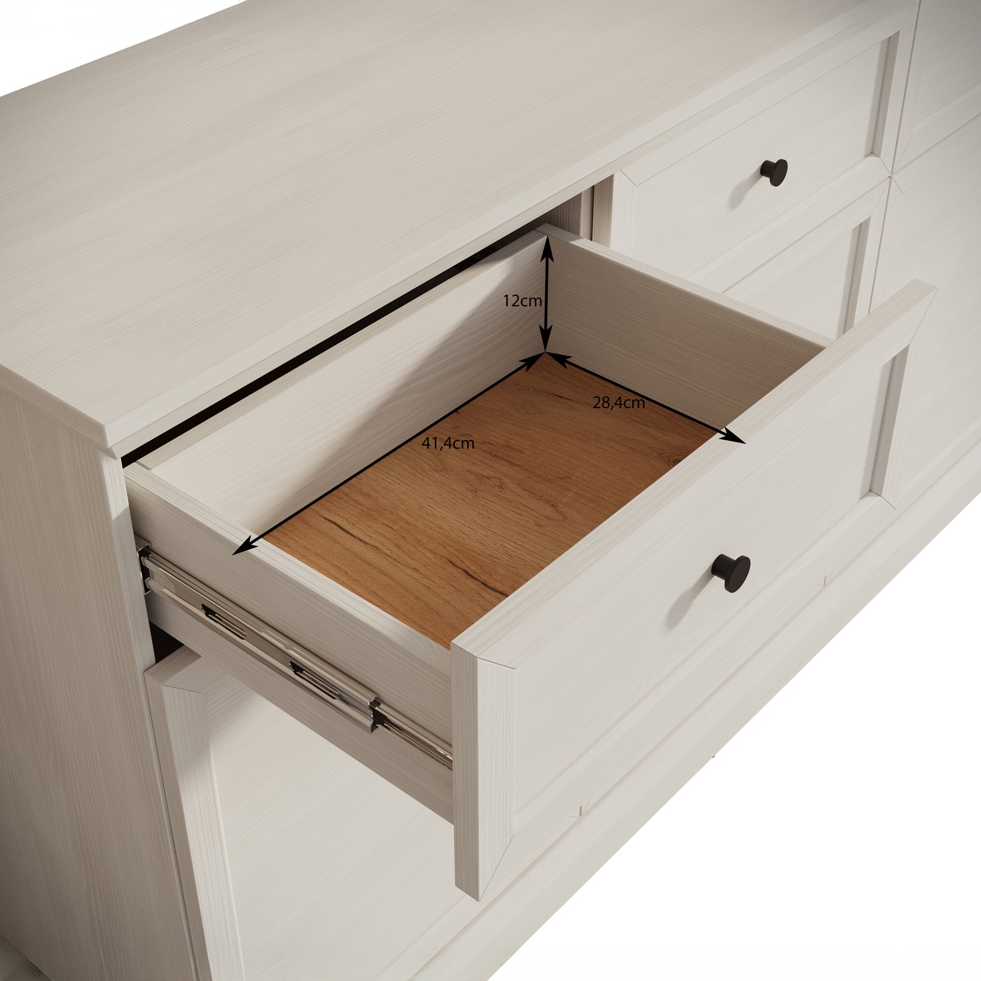Leroy - Dressoir - Zwart - 193x40x86 cm
