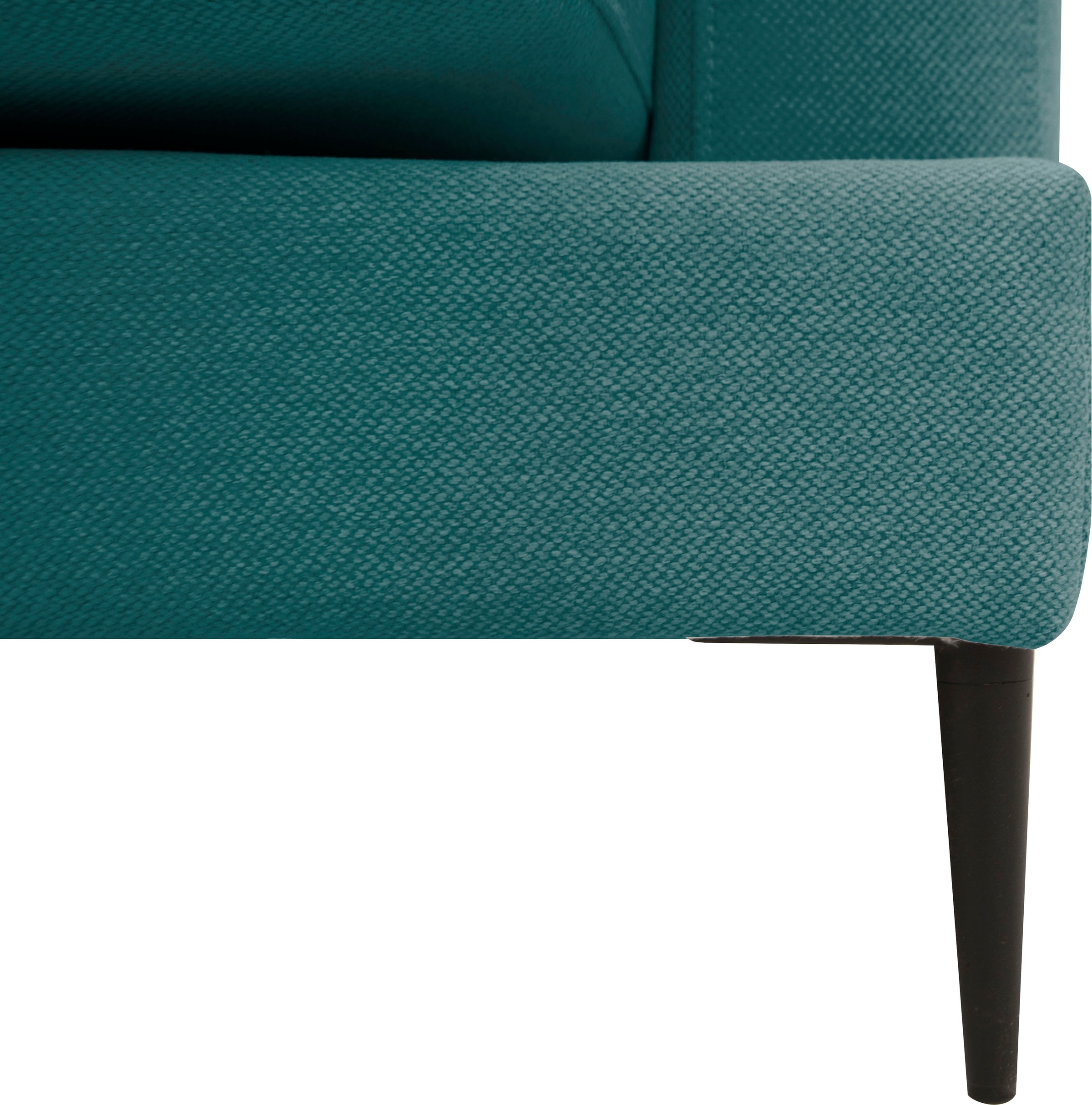 Home affaire Recamiere »Cozy Chaiselongue, Masse B/T/H: 195/97/80 cm« mit losen Kissen und Metallbeinen, Armlehne links oder rechts wählbar