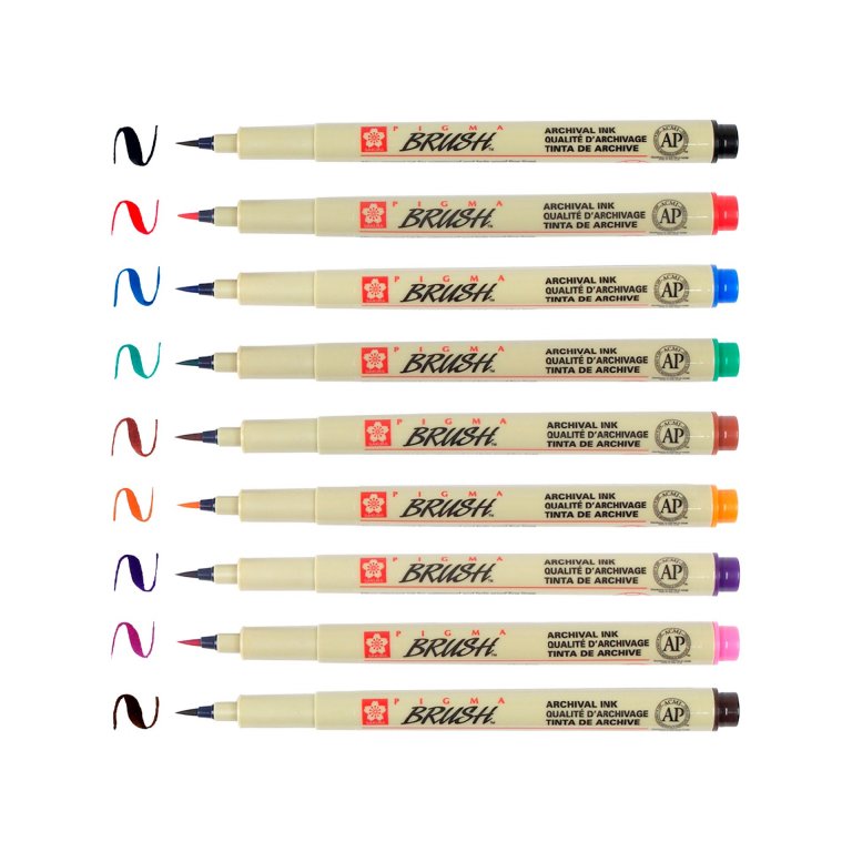 Sakura Pinselstift Pigma Brush, 9er-Set