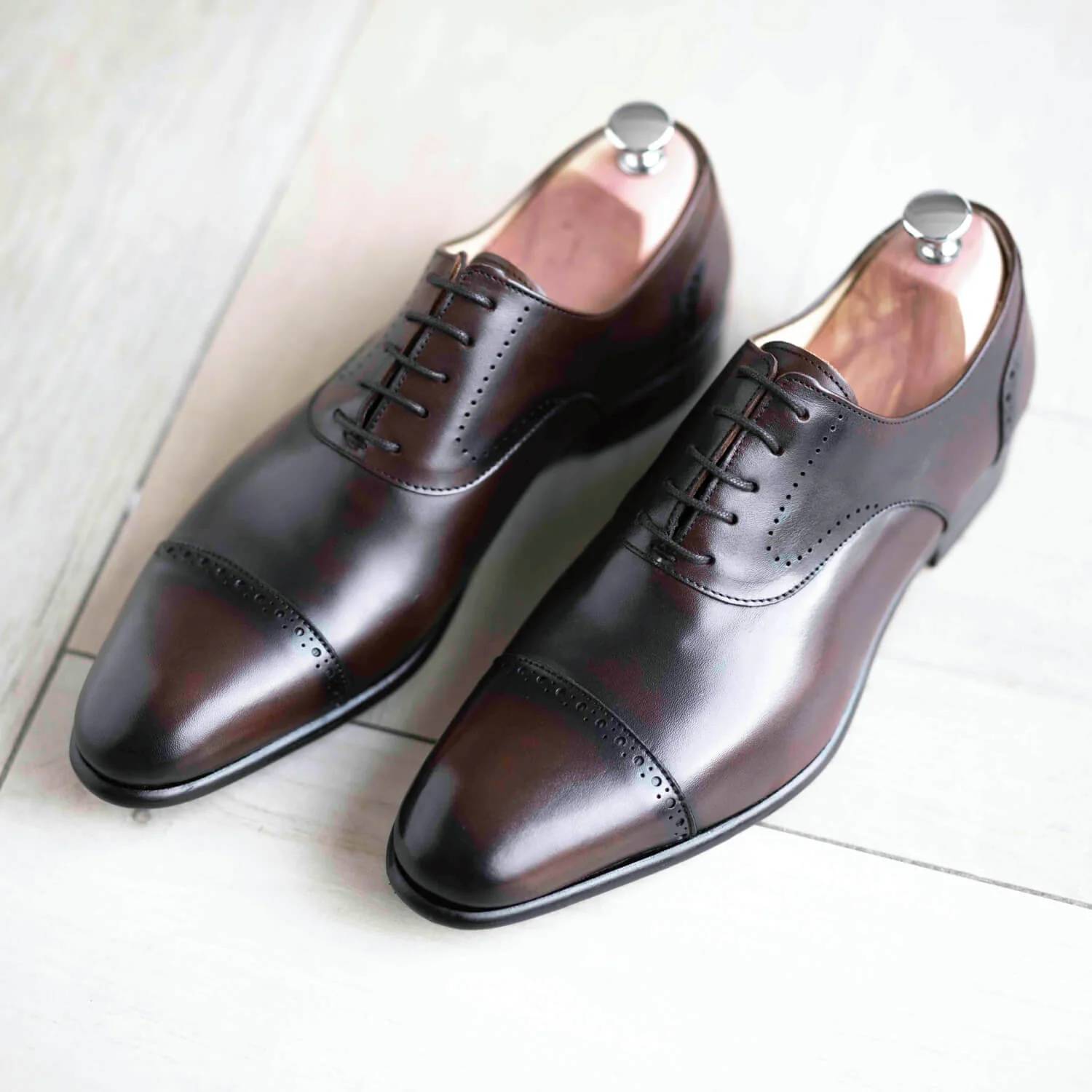 Locker-Richelieu en cuir brown