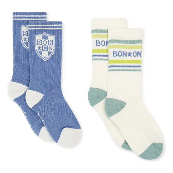 Bonton Lot 2 Paires de Chaussettes | Bleu