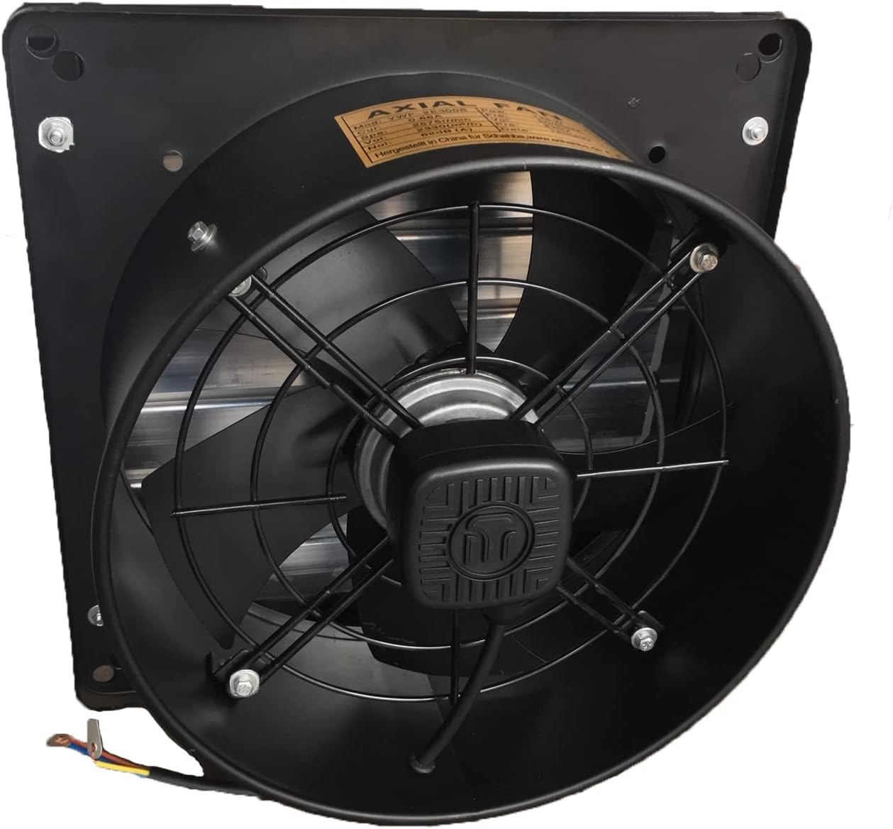 Axialventilator 500 mm - Wandventilator Industrie-Lüfter 6500 m³/h - Absaugung Lüftung Ventilator Metall - 370 W, 1380 U/min, 72 dBA