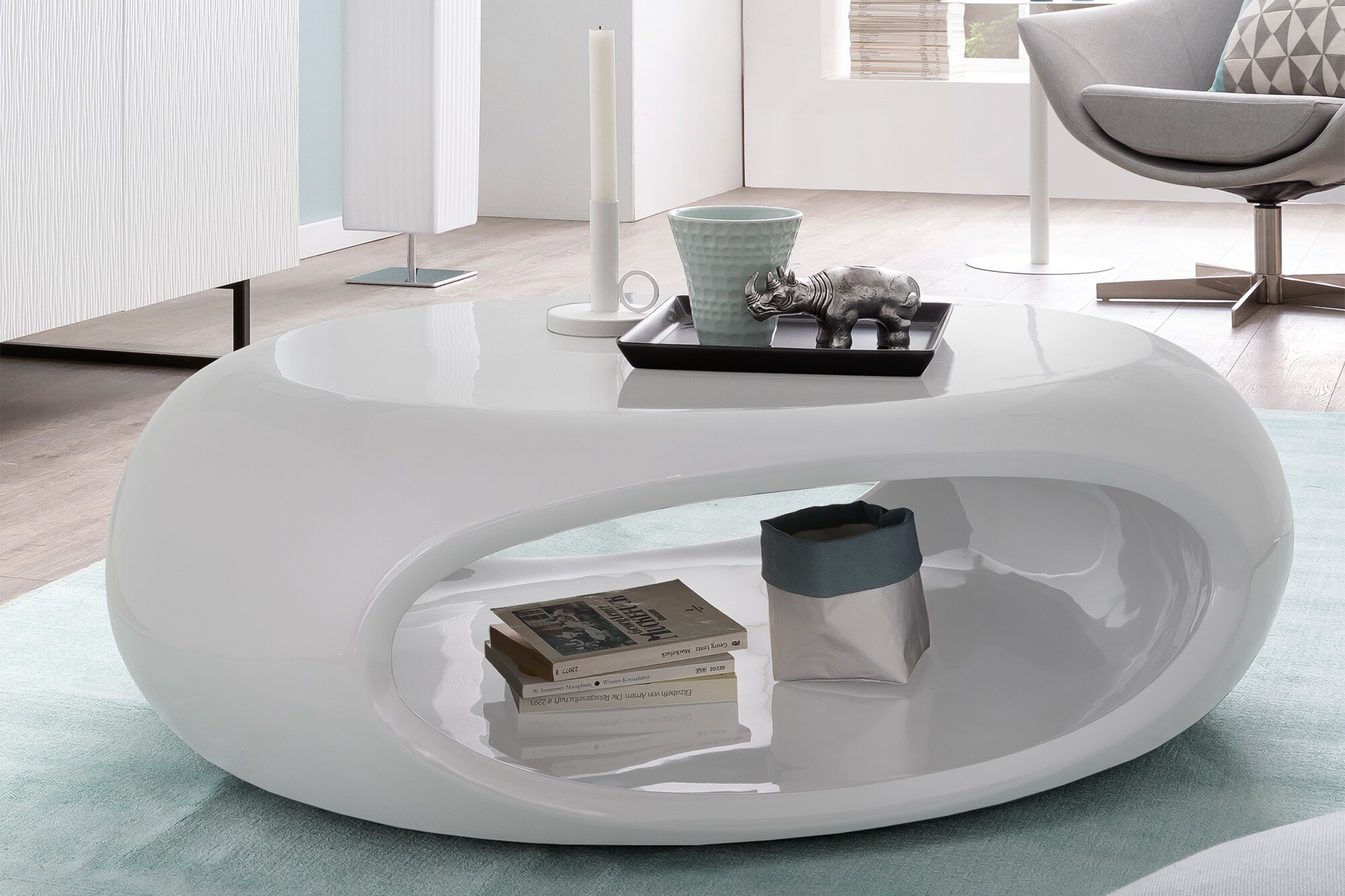 Couchtisch 70x100 weiß Glas Sofatisch Wohnzimmertisch Beistelltisch Tisch