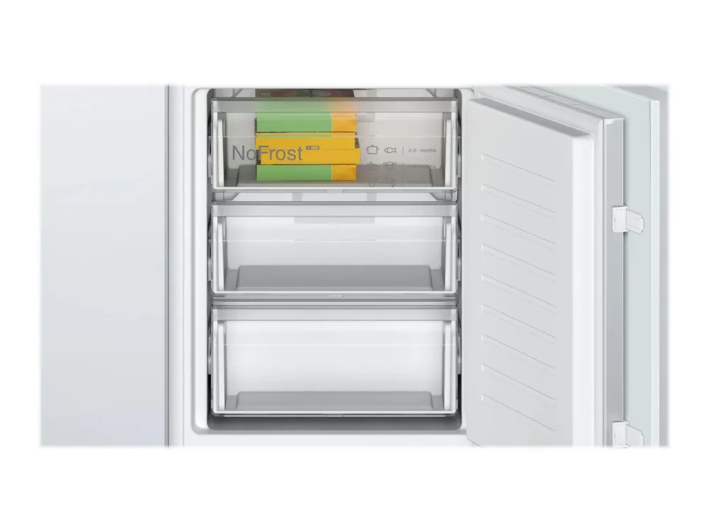 Bosch Serie | 4 KIN86VSE0 - Køleskab/fryser - bund-fryser - til indbygning - niche - bredde: 56 cm - dybde: 55 cm - højde: 177.5 cm - 260 liter - Klasse E
