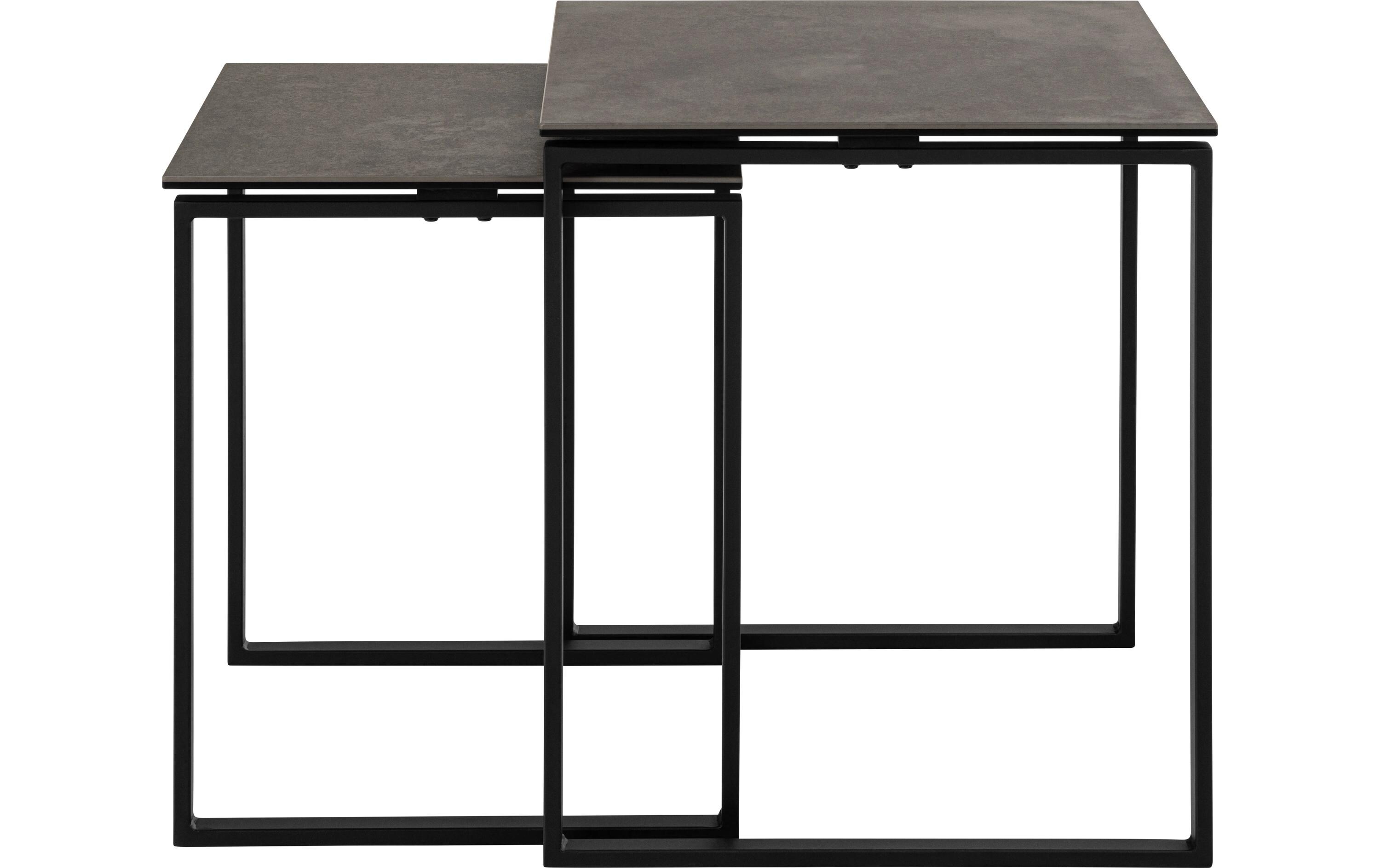 Couchtisch Katrine 2er Set 43/50 x 50/55 cm, Schwarz<br>Modernes Couchtisch-Set mit 2 Tischen