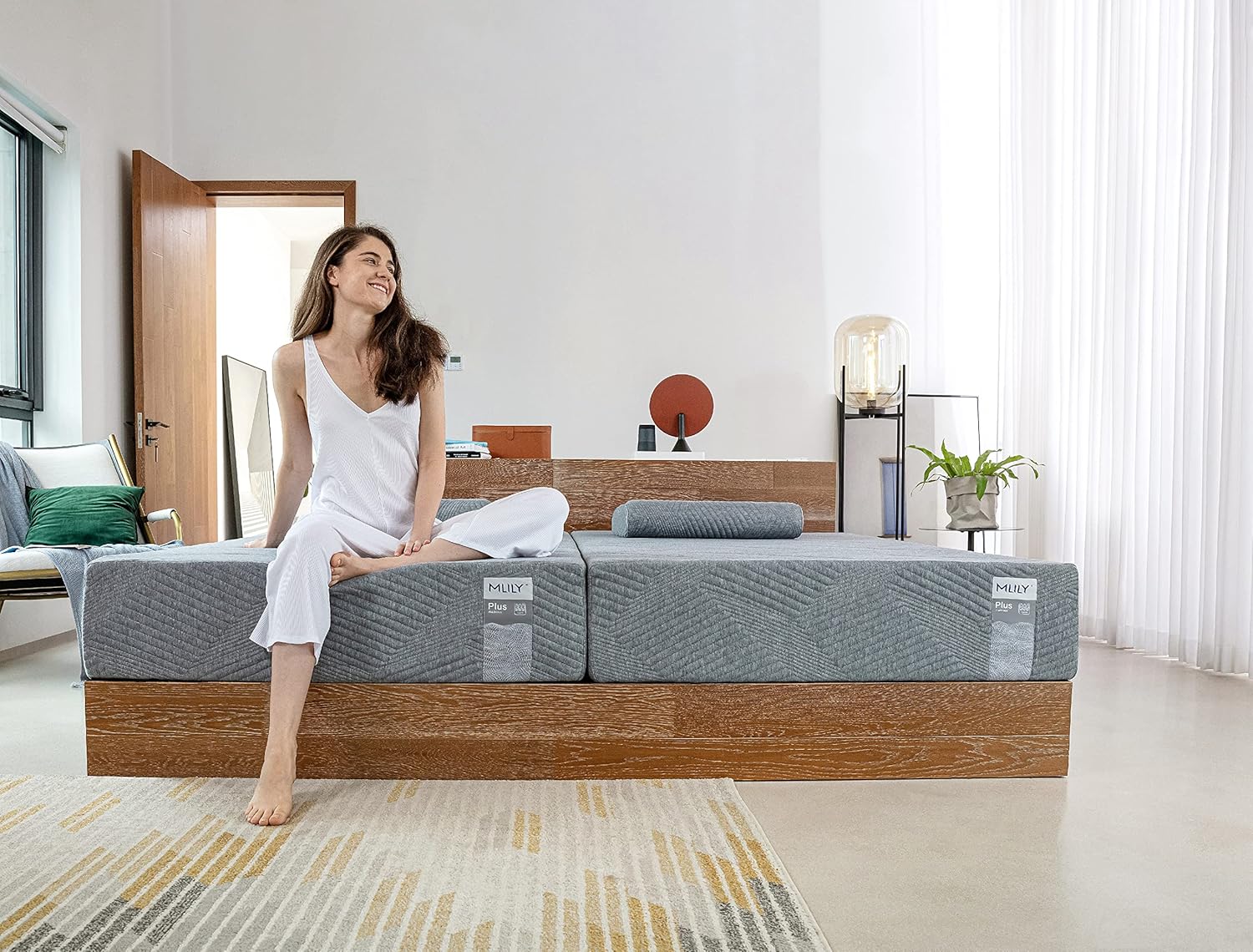 MLILY Plus Matratze 90x200 cm | Memory Foam Matratze mit 26 cm Höhe | Angenehmer Liegekomfort | 7 Komfortzonen und 4 Schichten für Luxuriösen Schlaf