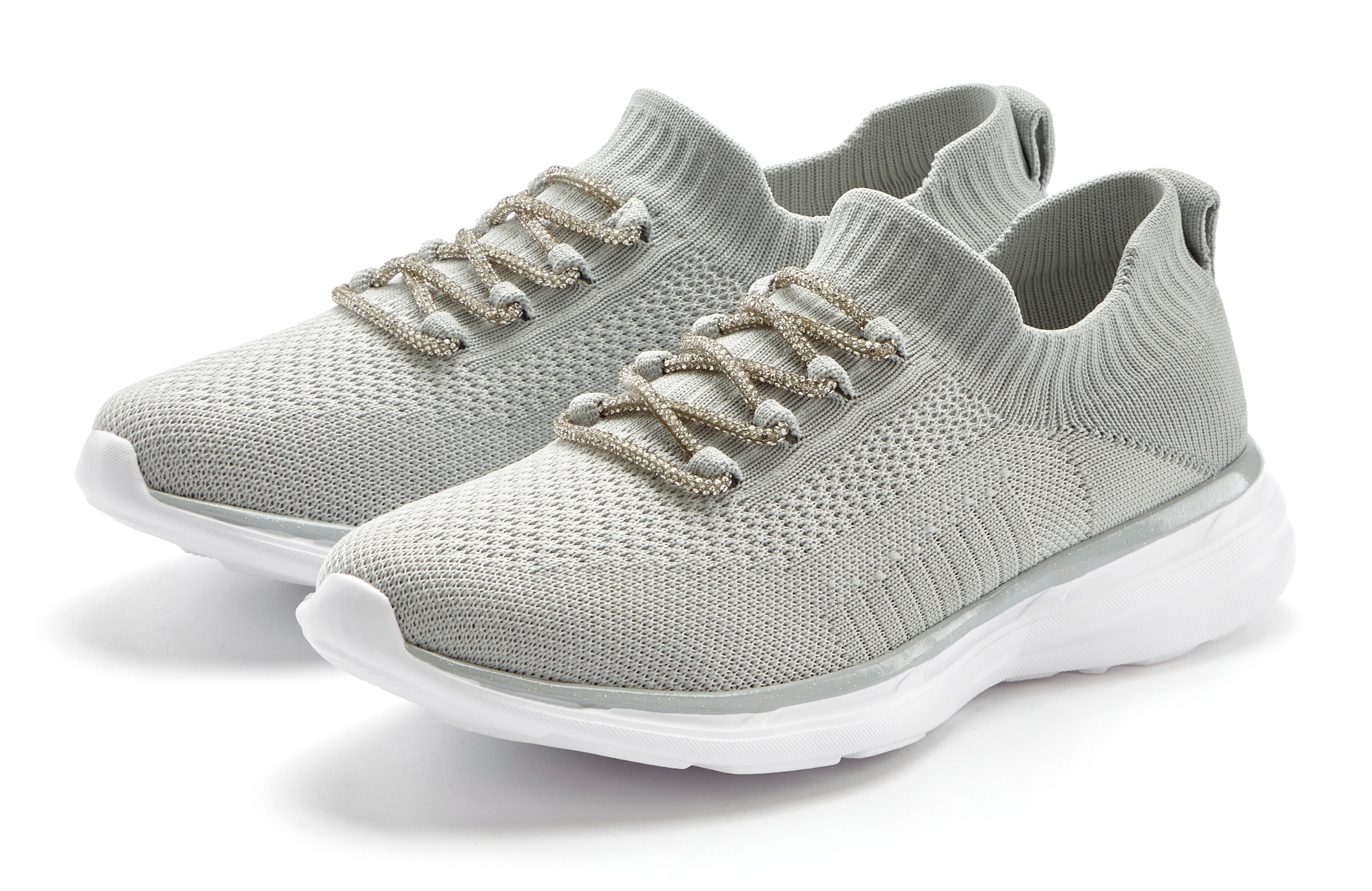 LASCANA Sneaker  mit modischer Glitzerschnürung VEGAN