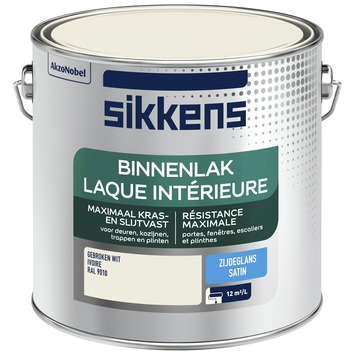 Sikkens binnenlak zijdeglans RAL 9010 gebroken wit 2,5 liter
