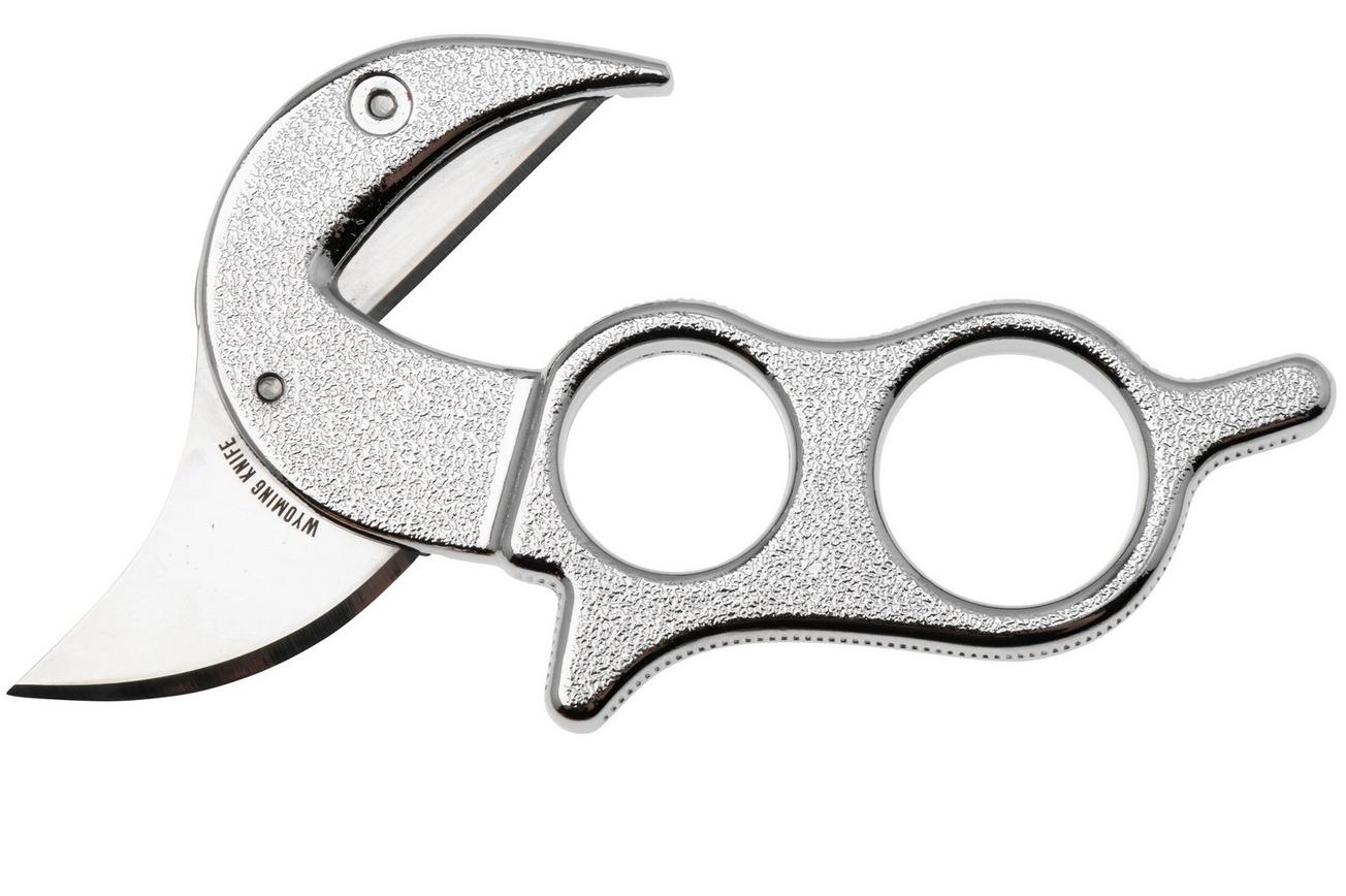Wyoming Knife WY4 The Original Field Dressing Knife, Metal, ontweidingsmes, lederen schede