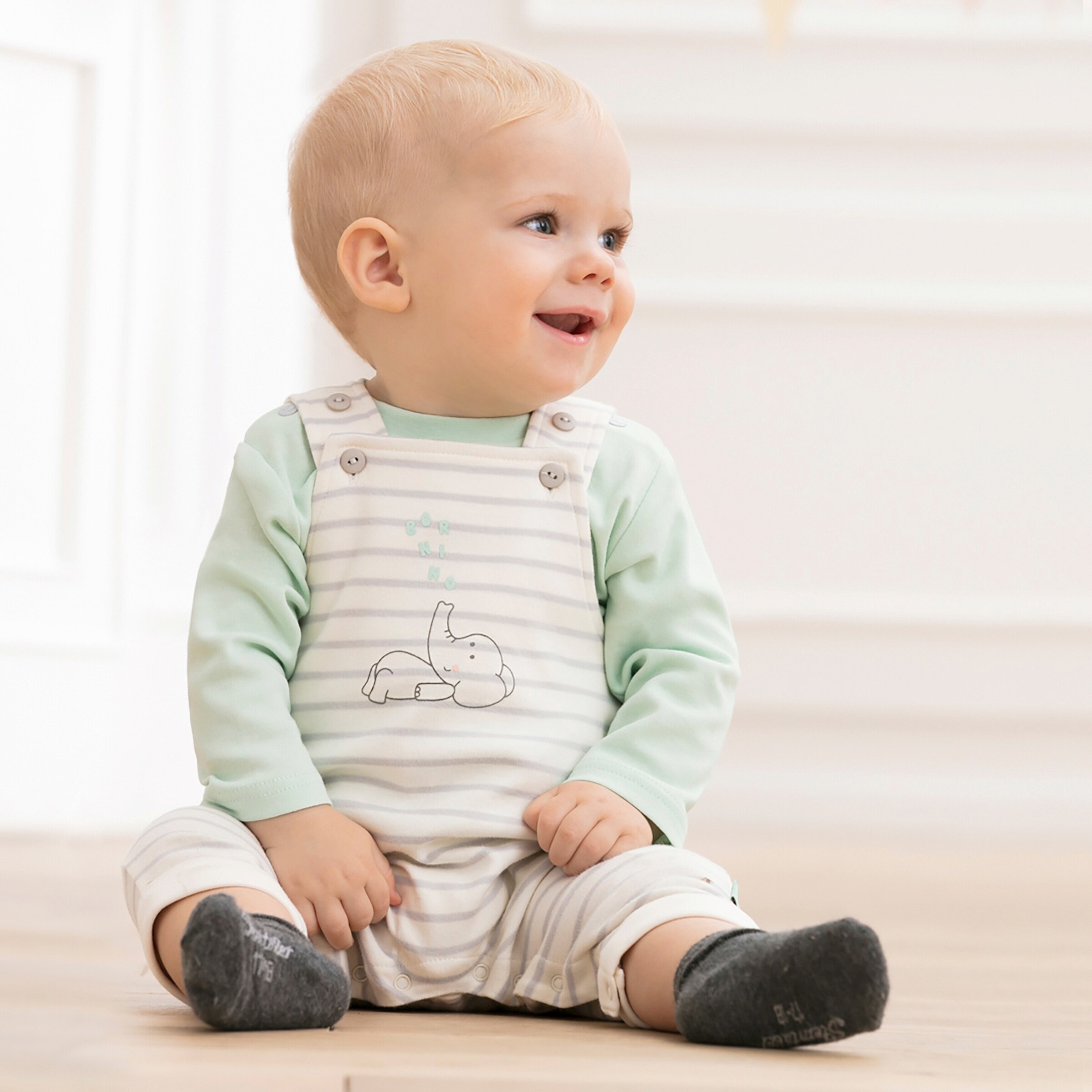 Bornino - Lieblinge 2-tlg. Set Latzhose mit Shirt Elefant