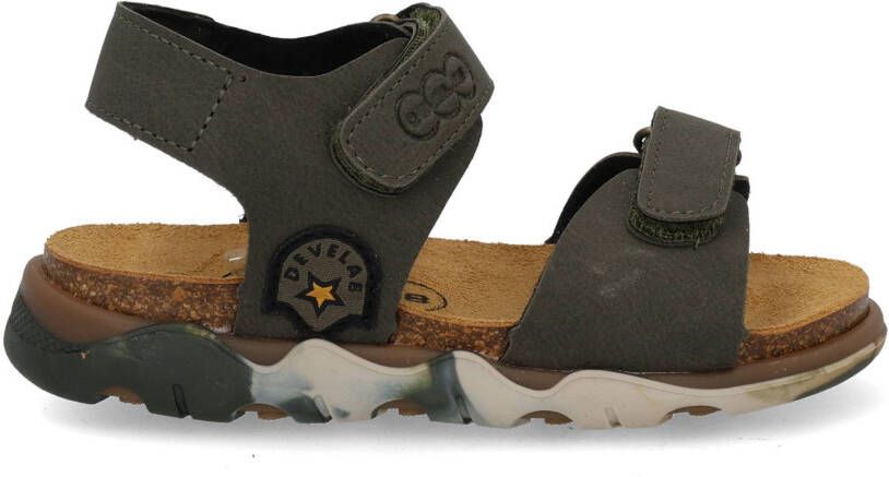 Develab Velcro Sandalen groen Imitatieleer