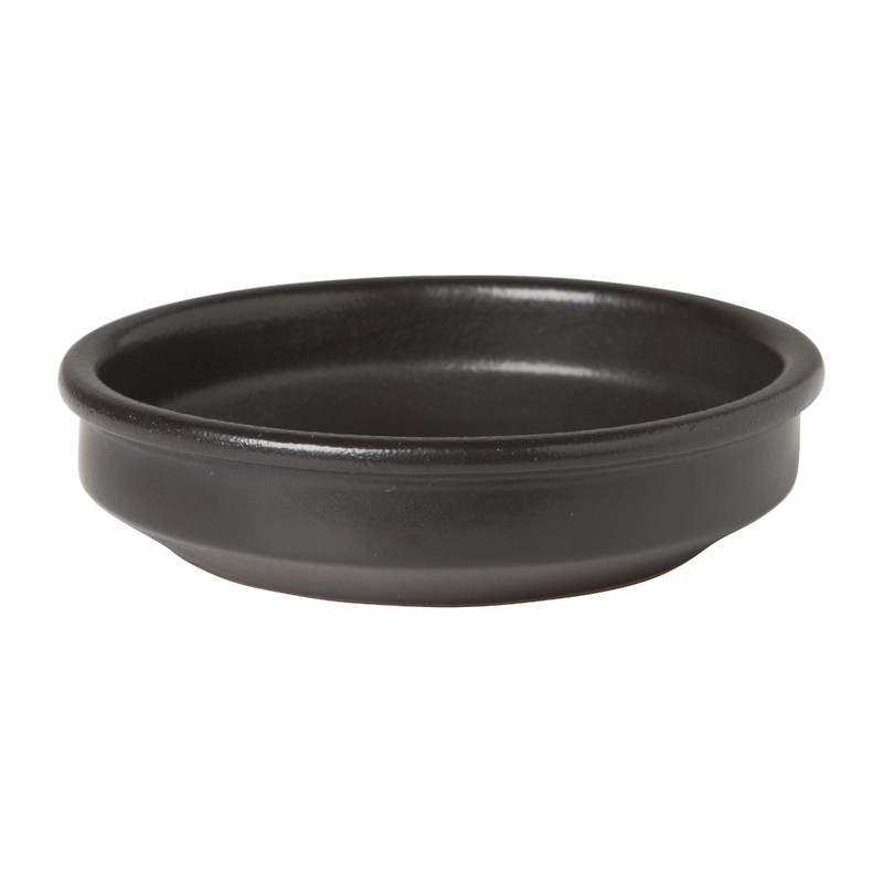 Tapas schaaltje klei - zwart - ⌀10 cm