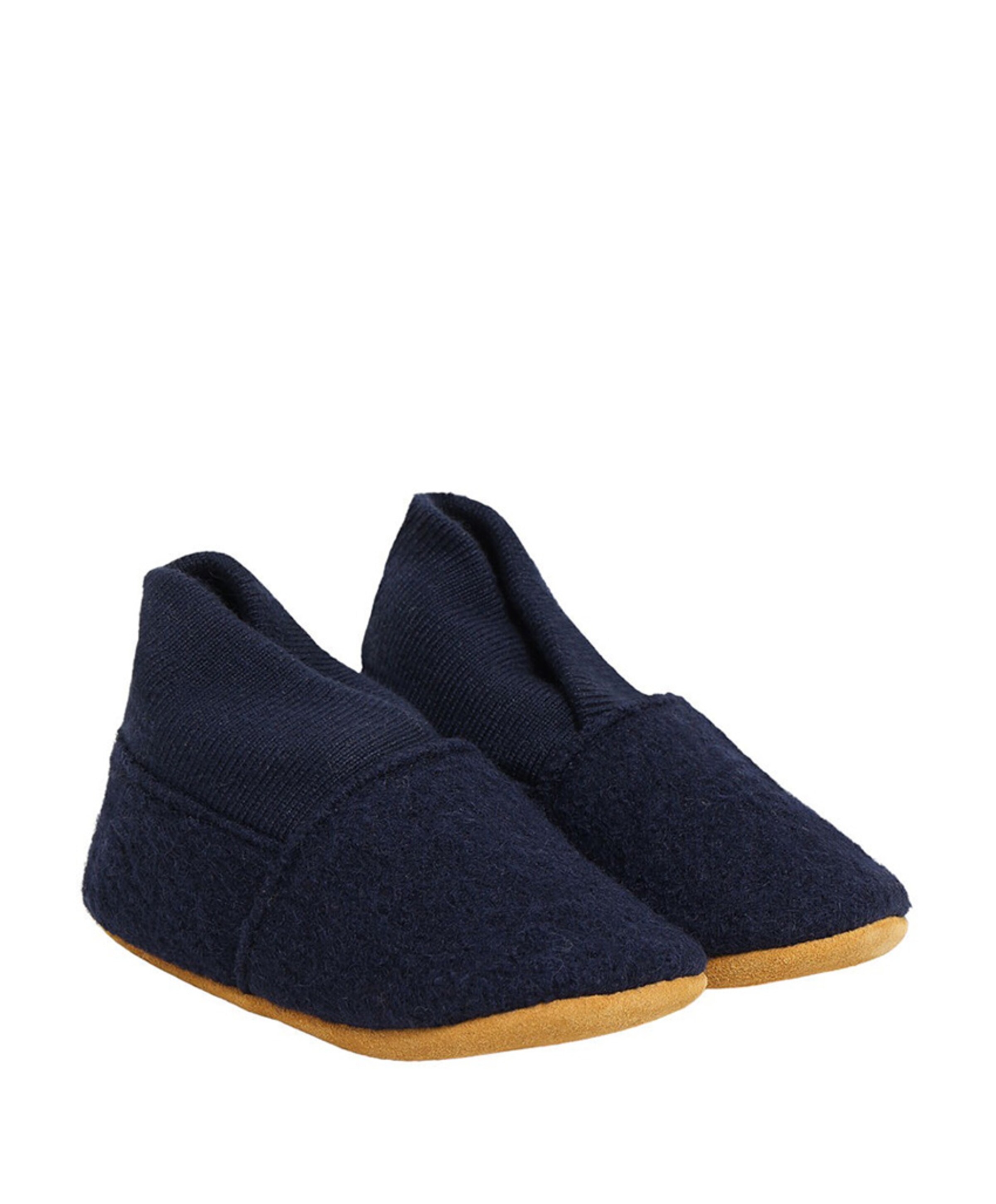 EN FANT Wool Slippers w. Rib uniseks pantoffels  blauw
