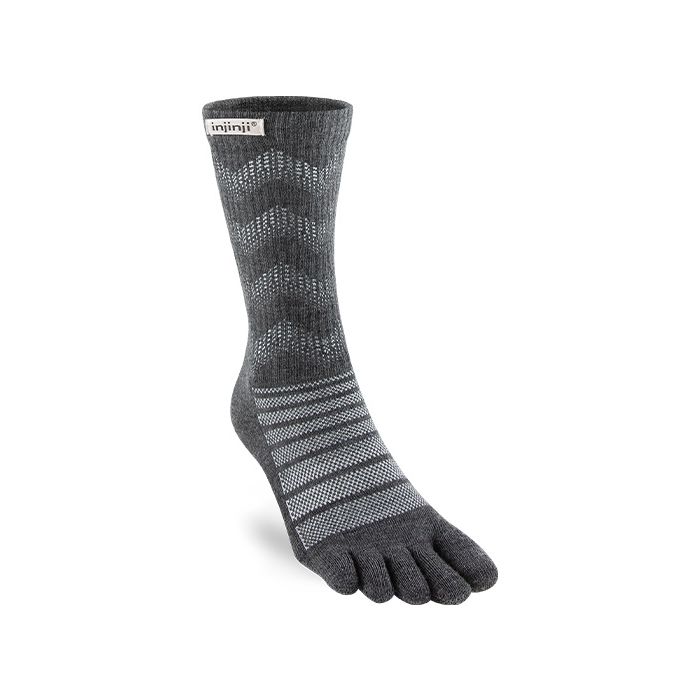 Injinji Unisex Strømper Outdoor Midweight Crew NuWool Grå