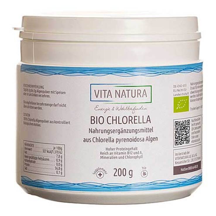 Chlorella Algenpulver Bio, 200 g