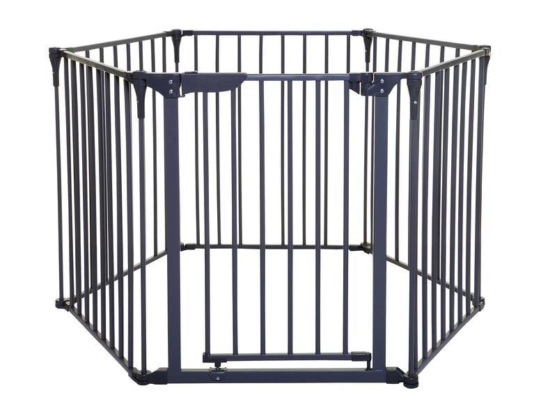 DREAMBABY Laufgitter Royale Converta Charcoal 3-in-1 Metall Laufgitter breite Barriere/Kaminschutz