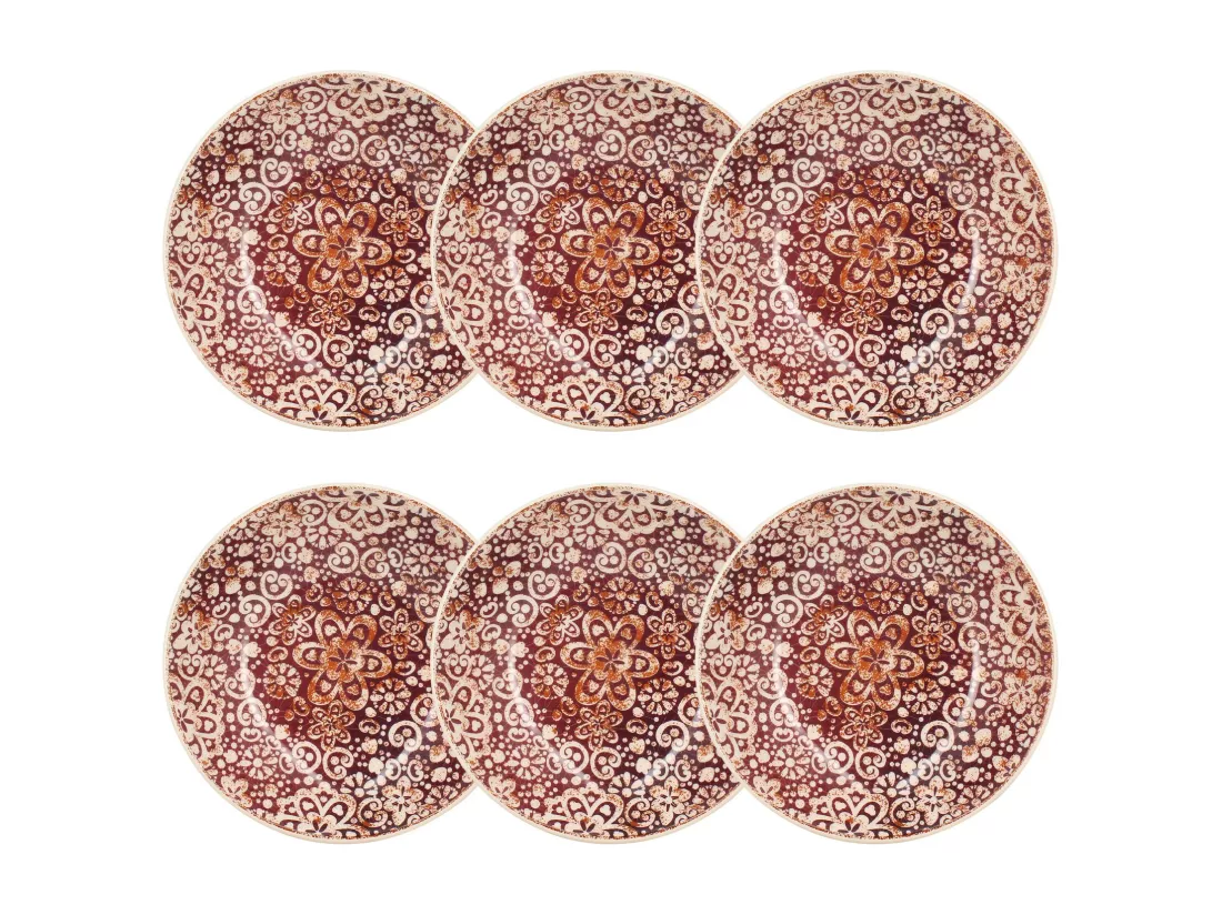 Novastyl - Lot 6 Assiettes Creuses Folly 20.5cm En Gres