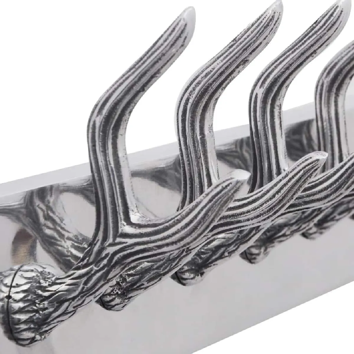 Decoshop26 Aluminium Argent - 6 crochets