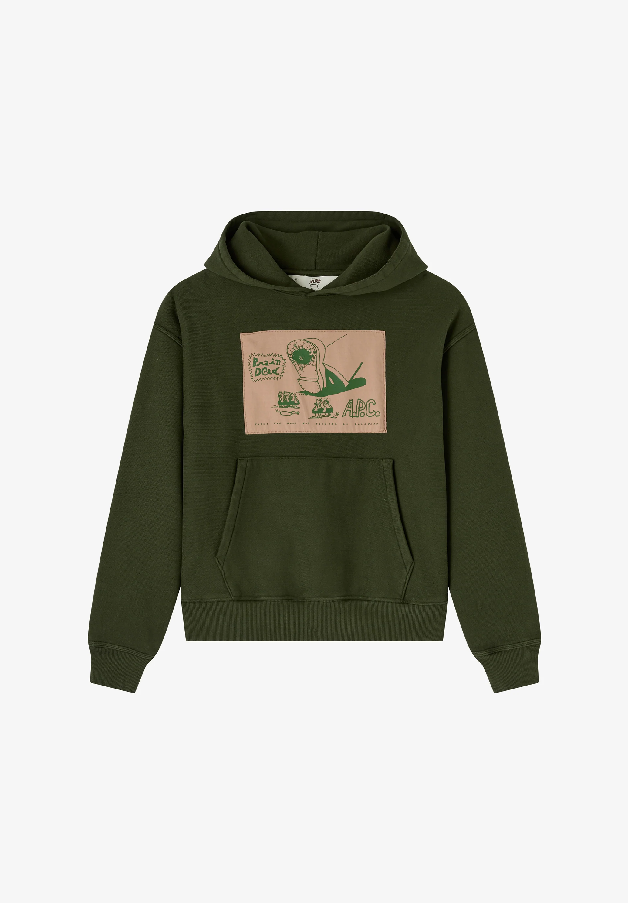 hoodie APC x BRAINDEAD 2 - Gris fonce