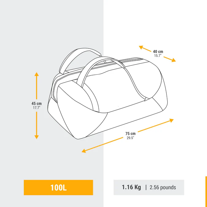 Decathlon Forclaz - Mala de viagem Forclaz de 100 litros